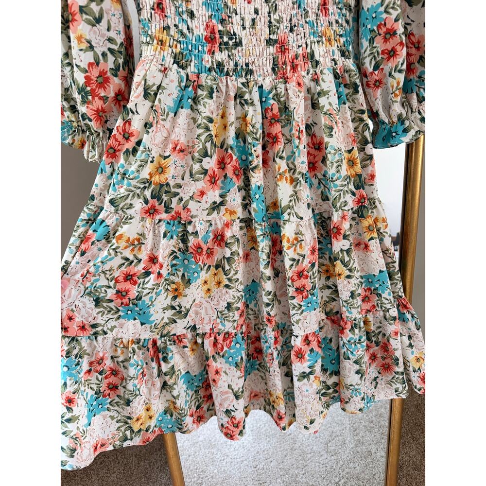 Baltic Born Marta Midi Floral Multicolor Smocked Dress - Picture 7 of 10